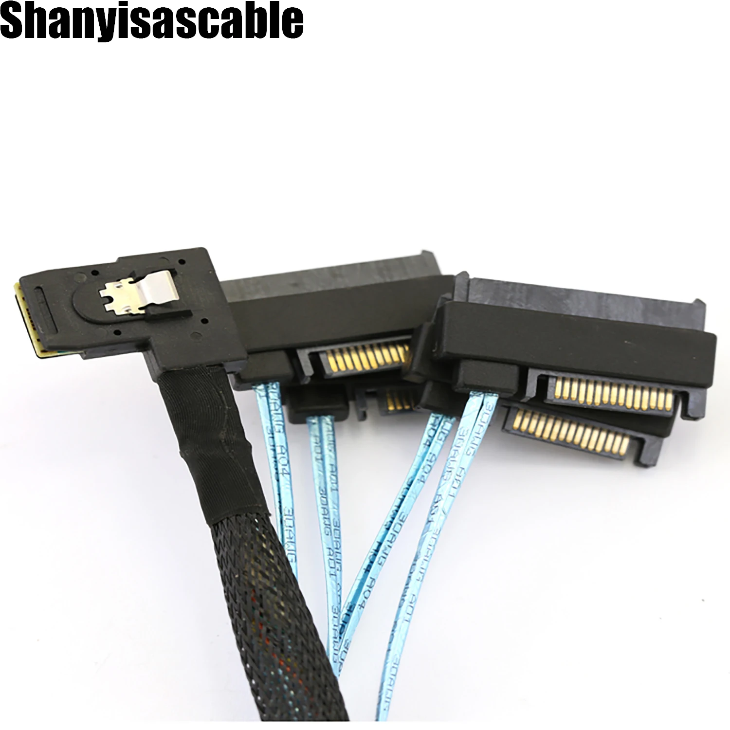 Internal Mini SAS SFF-8087 left angled to SAS SFF-8482 4X29pin 2 in 1 cable