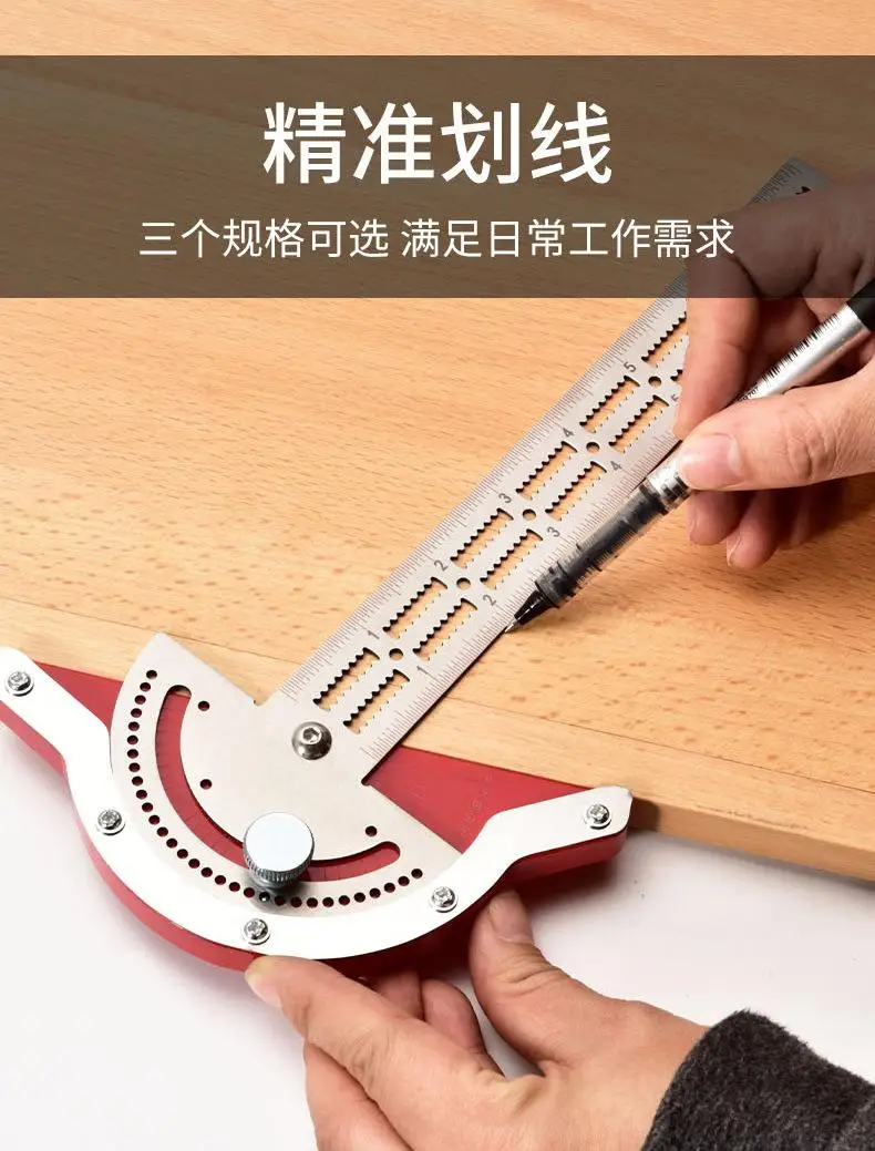 

Woodworking by Angle edge ruler design measuring tool multi-function arc semi-circle activity