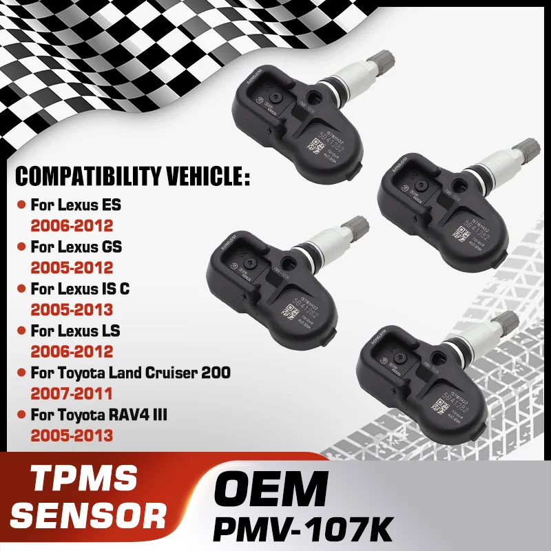 

Car TPMS Tire Pressure Monitor Sensor For Lexus ES Lexus GS Lexus IS C Lexus LS Toyota Land Cruiser 200 Toyota RAV4 III PMV-107K