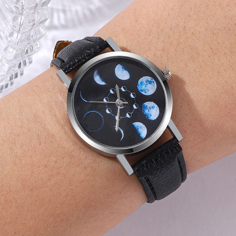 Женские черные кварцевые часы 6 шт., женские кварцевые часы и бабочка, комплект ювелирных изделий, ожерелье, кольцо, серьги, браслет