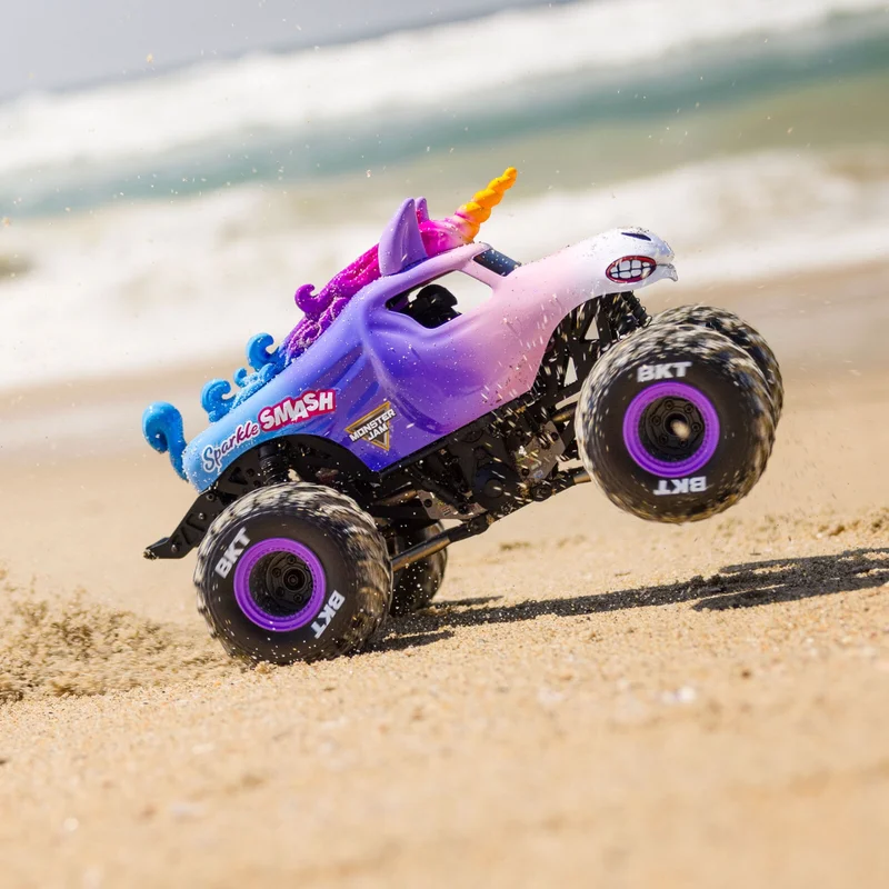 New Losi 1:18 LMT Sparkle Unicorn Brushed 2S Remote Control Big Foot 35Km/h High-Speed Off-Road Car Straight Bridge RC 4WD Model