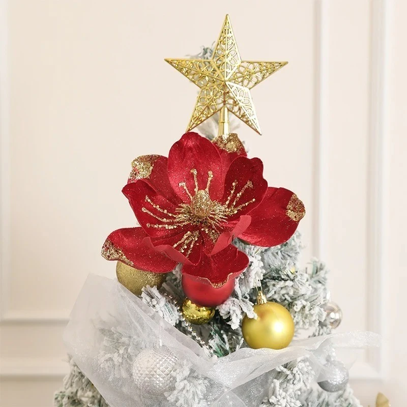1 قطعة الزهور الاصطناعية 24 سنتيمتر الزهور وهمية شجرة عيد الميلاد الديكور عيد الميلاد ديكور المنزل لوازم الحفلات السنة الجديدة حلية اكسسوارات