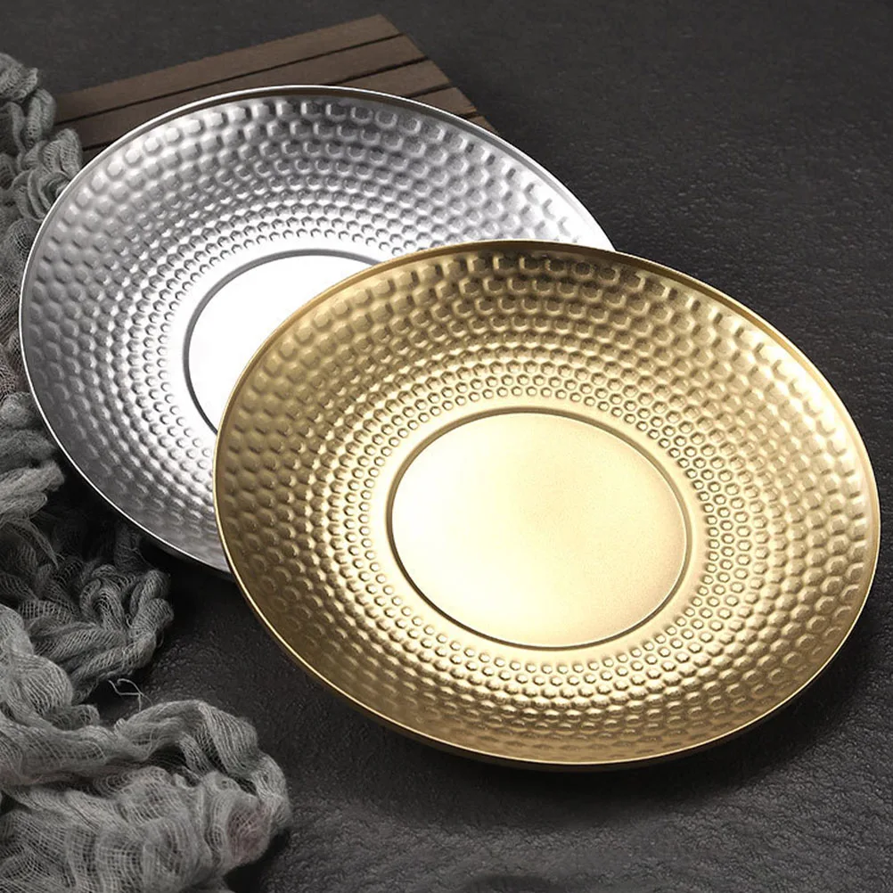 

Stainless Steel Fruit Plate Serving Dishes Plates Trays for Party Platters Display