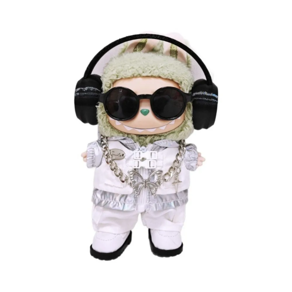 17 cm Mini Abiti per bambole Vestiti Riflessione laser Cappotto Bambole Accessori per vestiti Labubu Cambiando vestito Giocare a casa Gioco Giocattoli