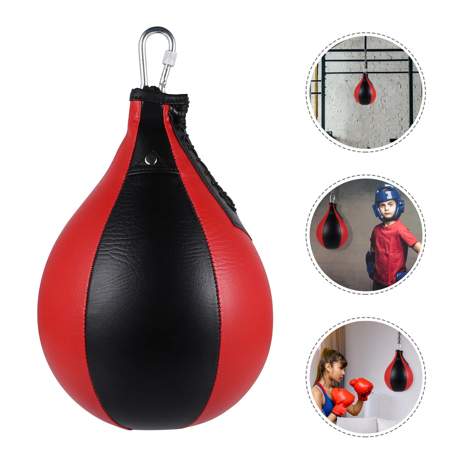 1Pcs Premium PU Punch Ball Speed Bag for Boxing Reflex Training Stable Hanging Stress Reliever Ball Home Gym Equipment