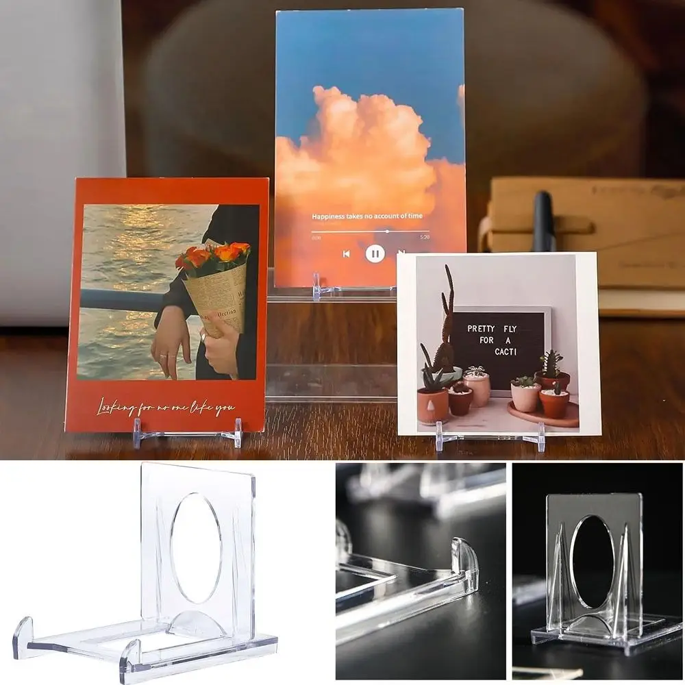 Shelf Clear Display Stand Adjustable Multipurpose Picture Frames Rack Transparent Mini Display Easels
