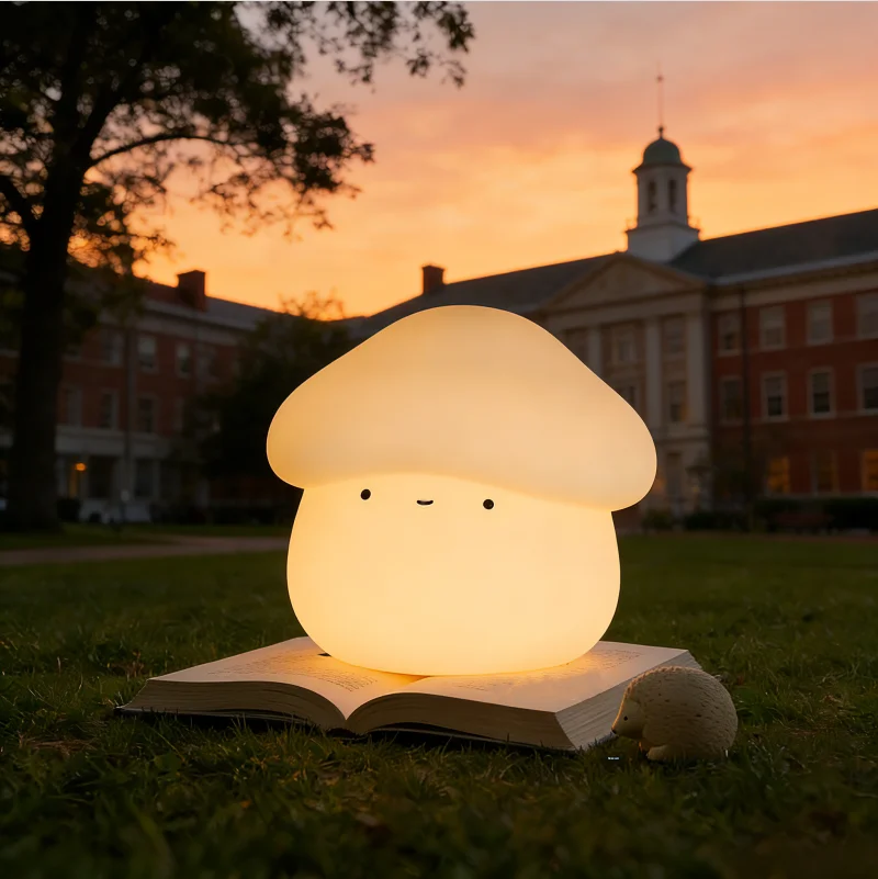 

Милый силиконовый ночник в форме гриба, перезаряжаемый, с регулировкой яркости, функцией таймера, сенсорная лампа-ночник