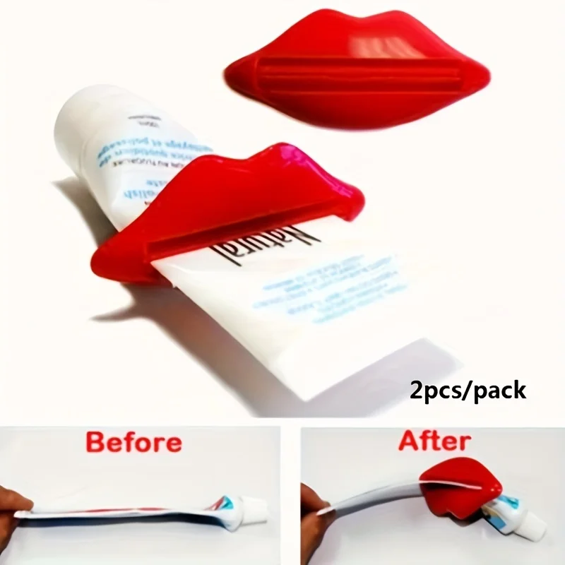 2pcs Bathroom Accessories Toothpaste Cosmetics Dispenser Bathroom Set Accessories Squeezing Toothpaste Cosmetic Device