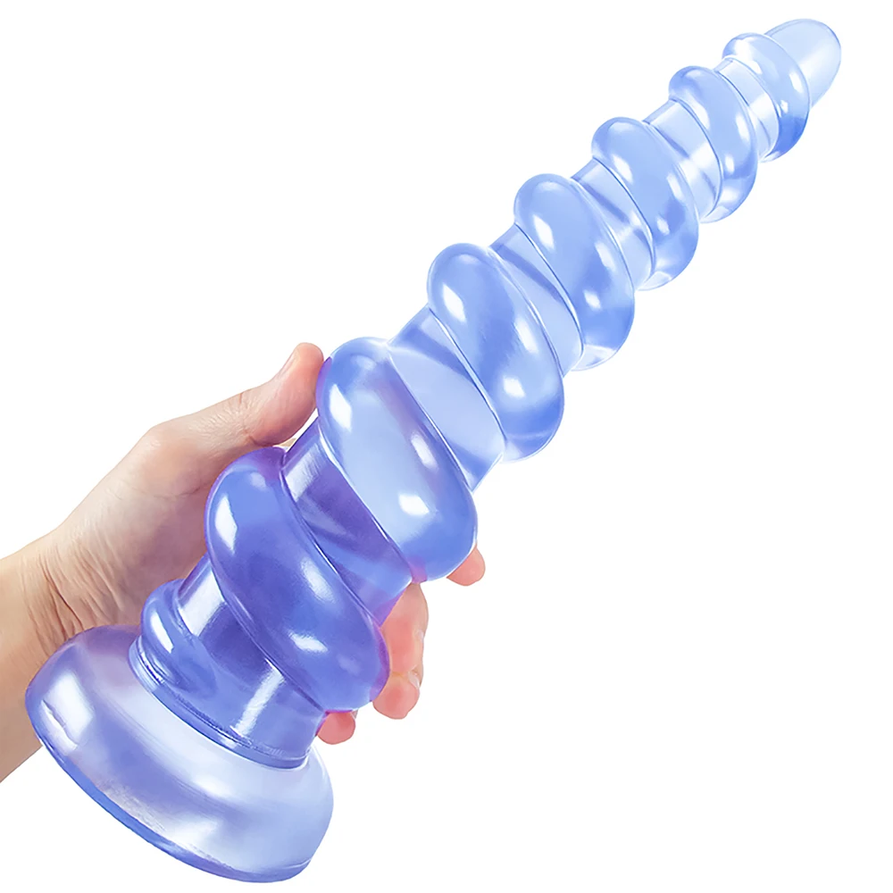 Overlength Anal Plug Dildos Stimulate Anus Vagina Long Butt Plug Masturbator Soft Penis Anal Dilator Sex Toys for Women and Men