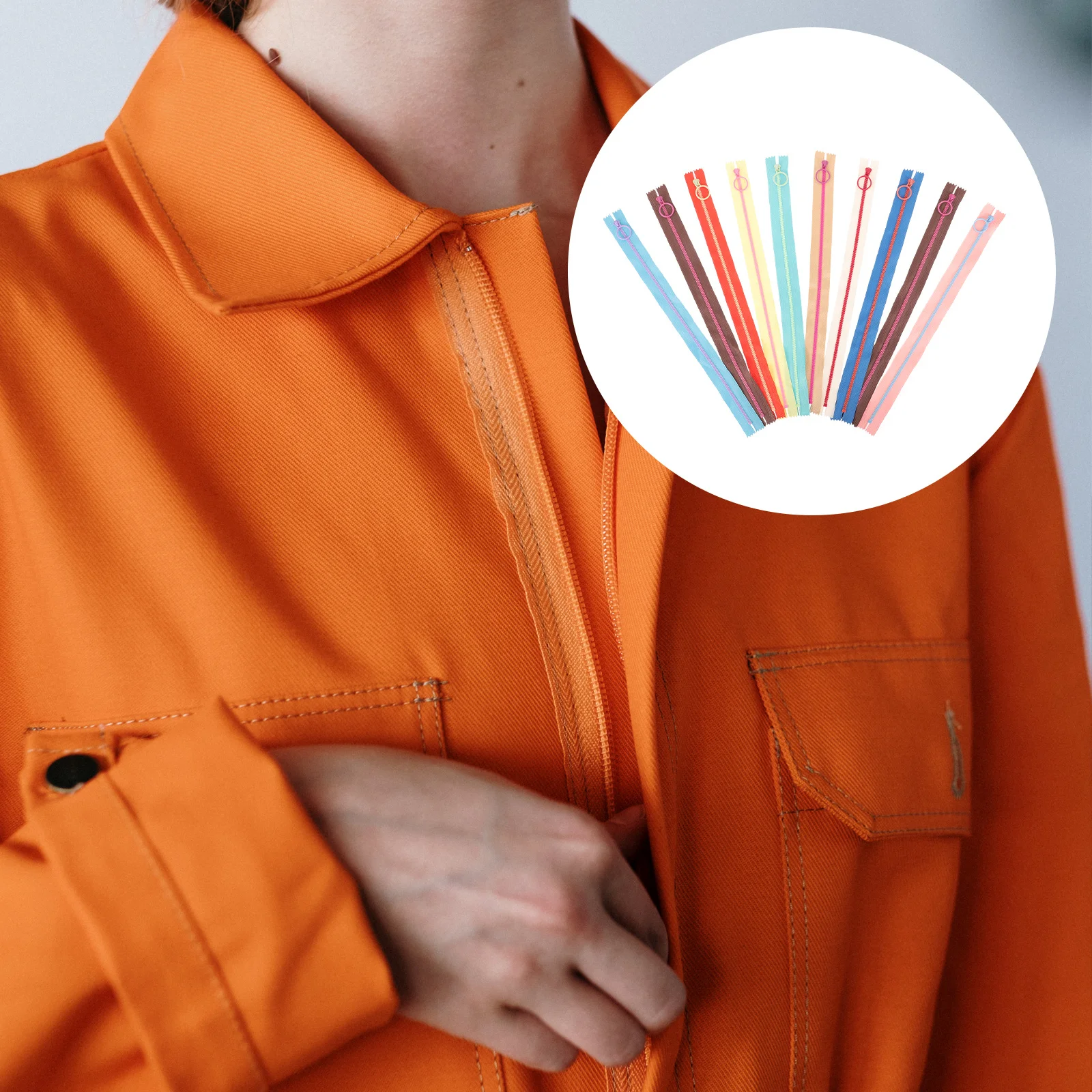 

10Pcs Premium Resin Zippers for Sewing Assorted Colors DIY Crafts Bags Clothing Pouches Decorative Zippers for Sewing