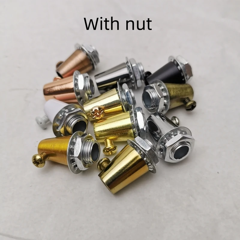 10 قطع من القبضات المعدنية لقفل الكابل، مقابض سلك معدنية لتخفيف سلالة الكابلات العتيقة لملحقات الإضاءة النحاسية والذهبية والأسود