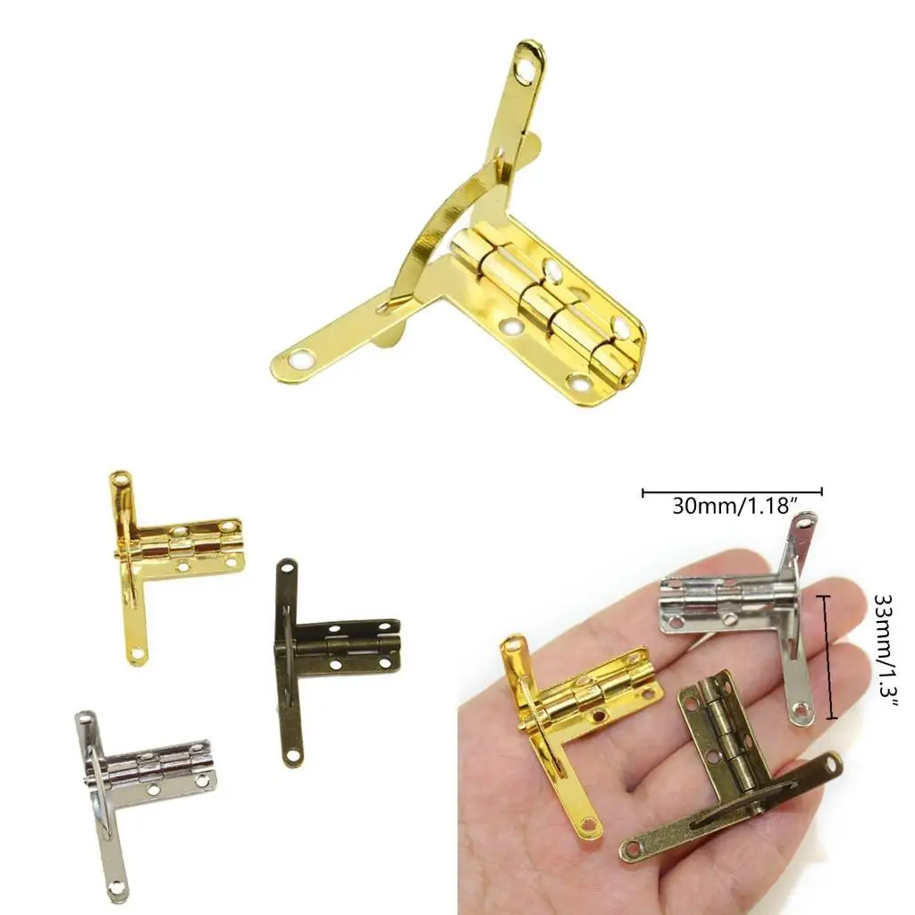 90° Box Supports Hinge for Jewelry Watch Box Wooden Lid Hardware Wine for