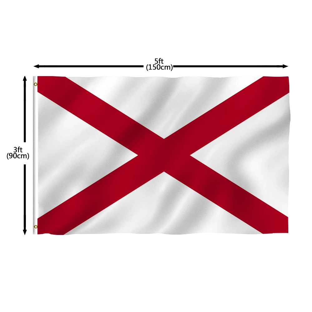 Flagnshow 100% Polyester America USA Alabama Flags