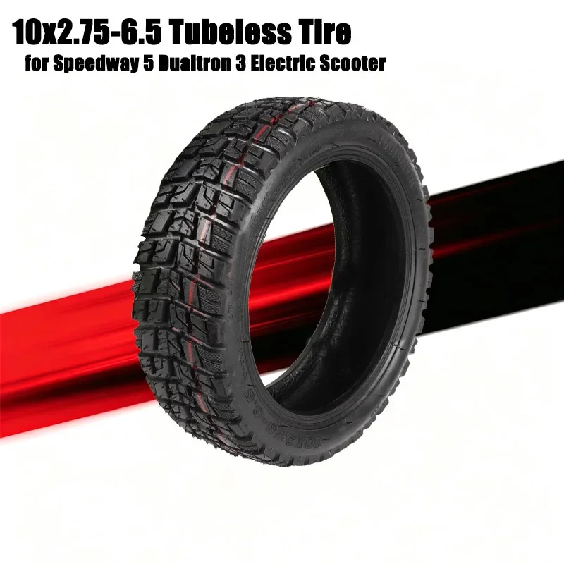 10x2.75-6.5 Tubeless Off-Road Tire 10 Inch Outer Tyre Replacement for Speedway 5 Dualtron 3 Electric Scooter Wear-resistant Spar