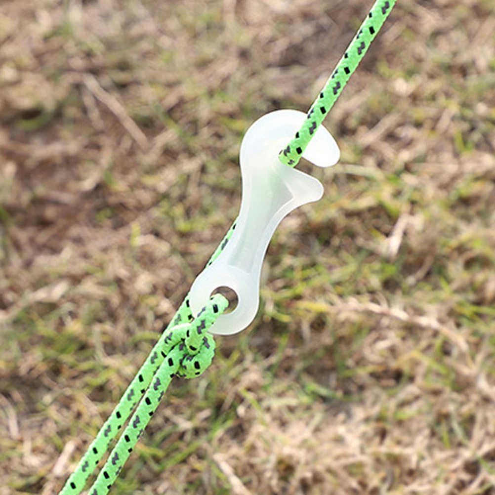 

10Pcs Durable Plastic Tent Rope Buckles Windproof Rope Tighteners for Camping Outdoor Tent Fixing Anti-Skid Fasteners Supplies
