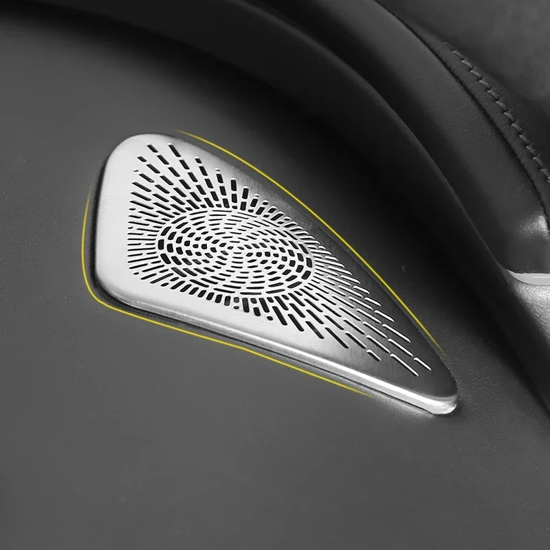 For Mercedes Benz E Class W214 S214 24-26 Stainless Steel Car Dashboard Side Air Outlet Dust Cover Trim Interior Car Accessories