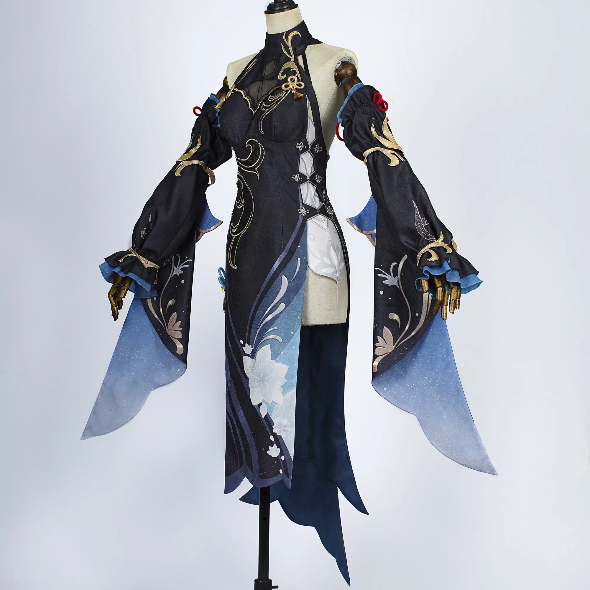 Shenhe تأثيري لعبة Genshin تأثير زهرة الصقيع الندى زي شيونغسام موحدة مجموعة كاملة للحزب كوميك كون