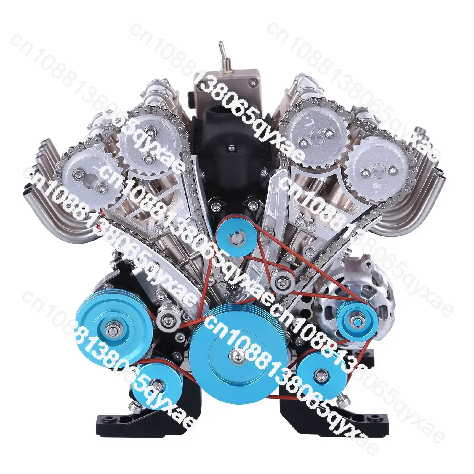 500+Pcs DIY V8 Engine Model Metal Mechanical Engine Science Experiment Physics Toy Gift Decoration Teaching