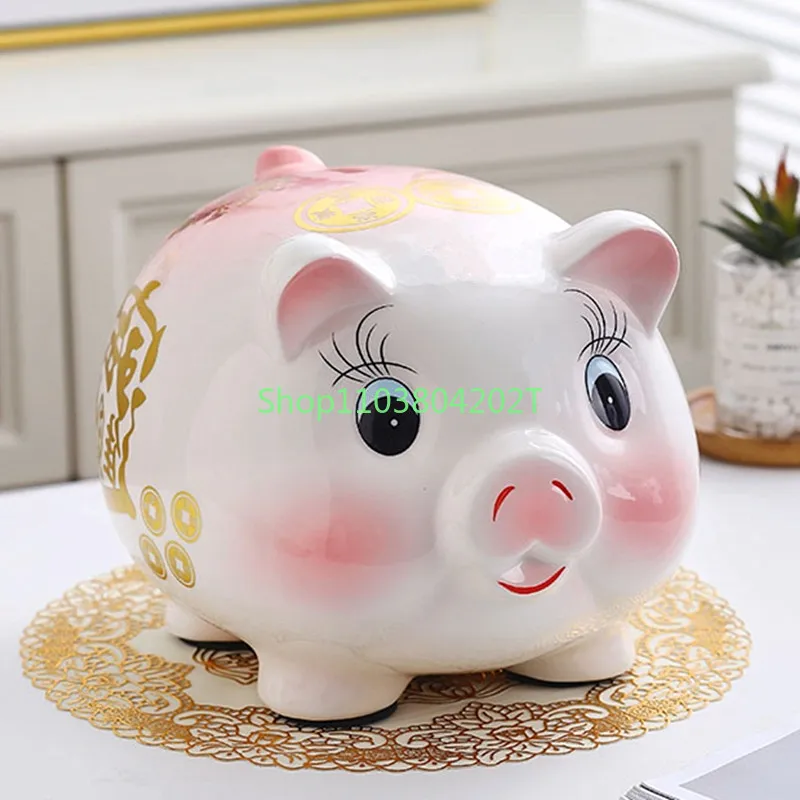 

2024 New Ceramic Pig Coin Bank Only-in-No-out