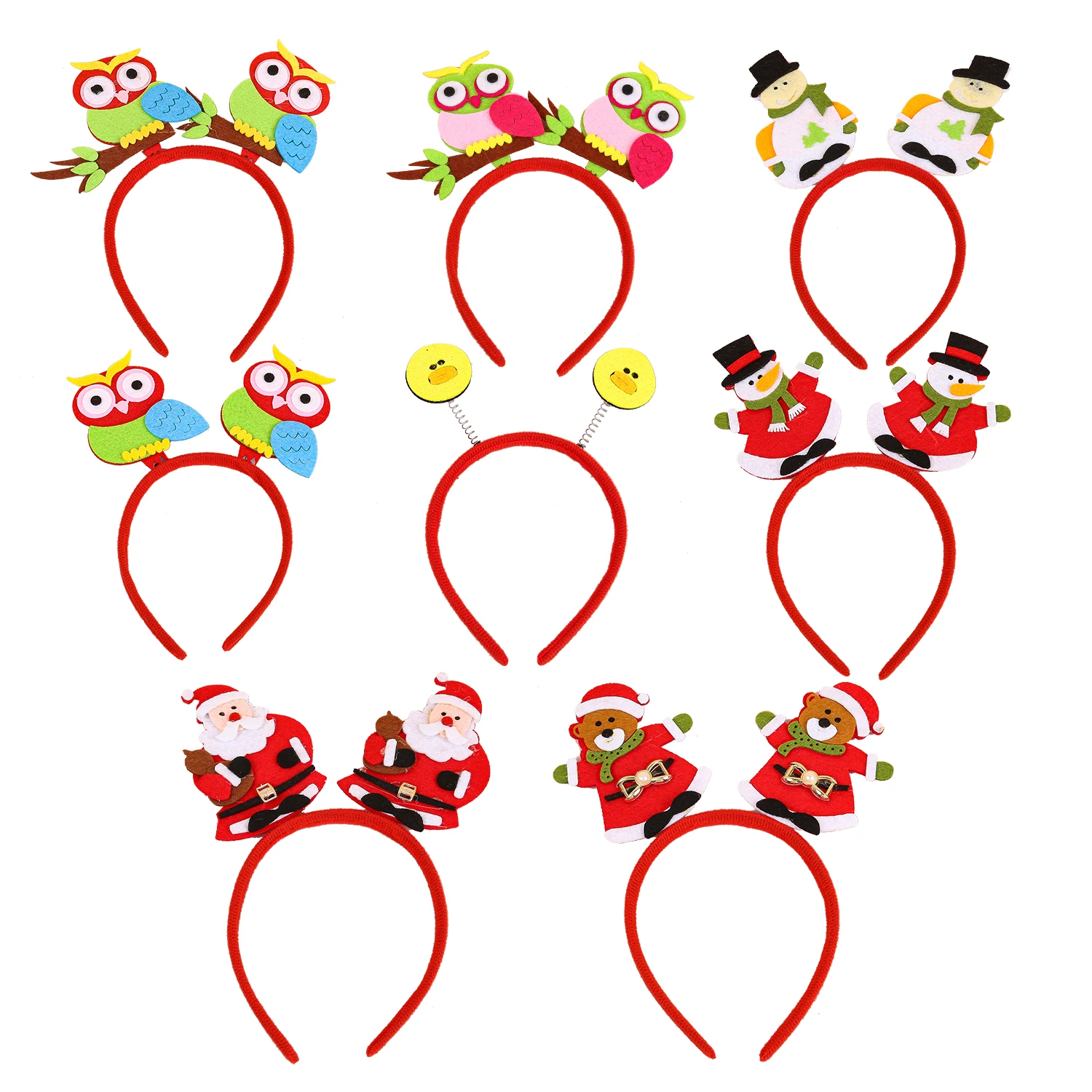 Christmas Headband Santa Claus Owl Christmas Hairband Happy New Year Photo Props Merry Christmas Decor for Kids Hair Accessories