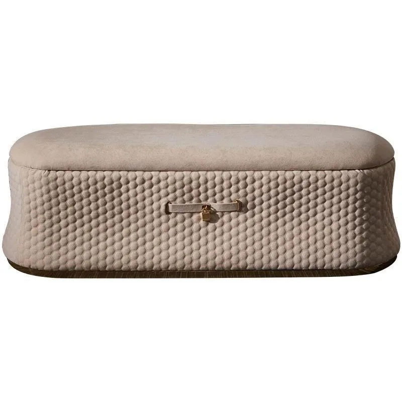 Postmodern light luxury footstool, bed, master bedroom headboard, footrest sofa stool, stainless steel footrest bedside bench,