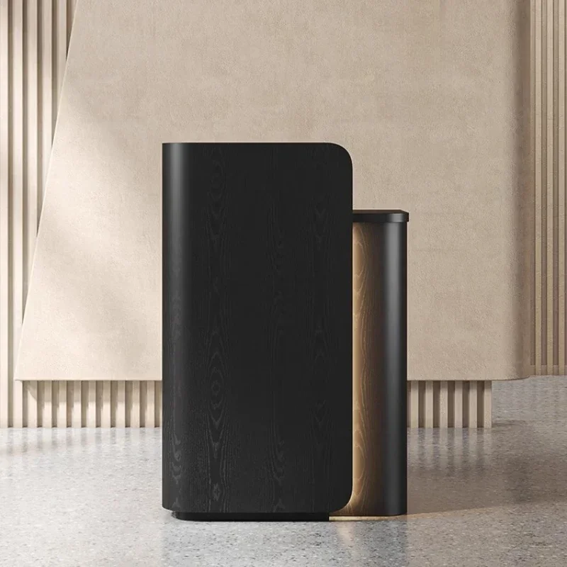 

Reception Desks Shopping Mall Restaurant Welcome Desk Beauty Salon Information Checkout Page Black Small Front Reception Desk