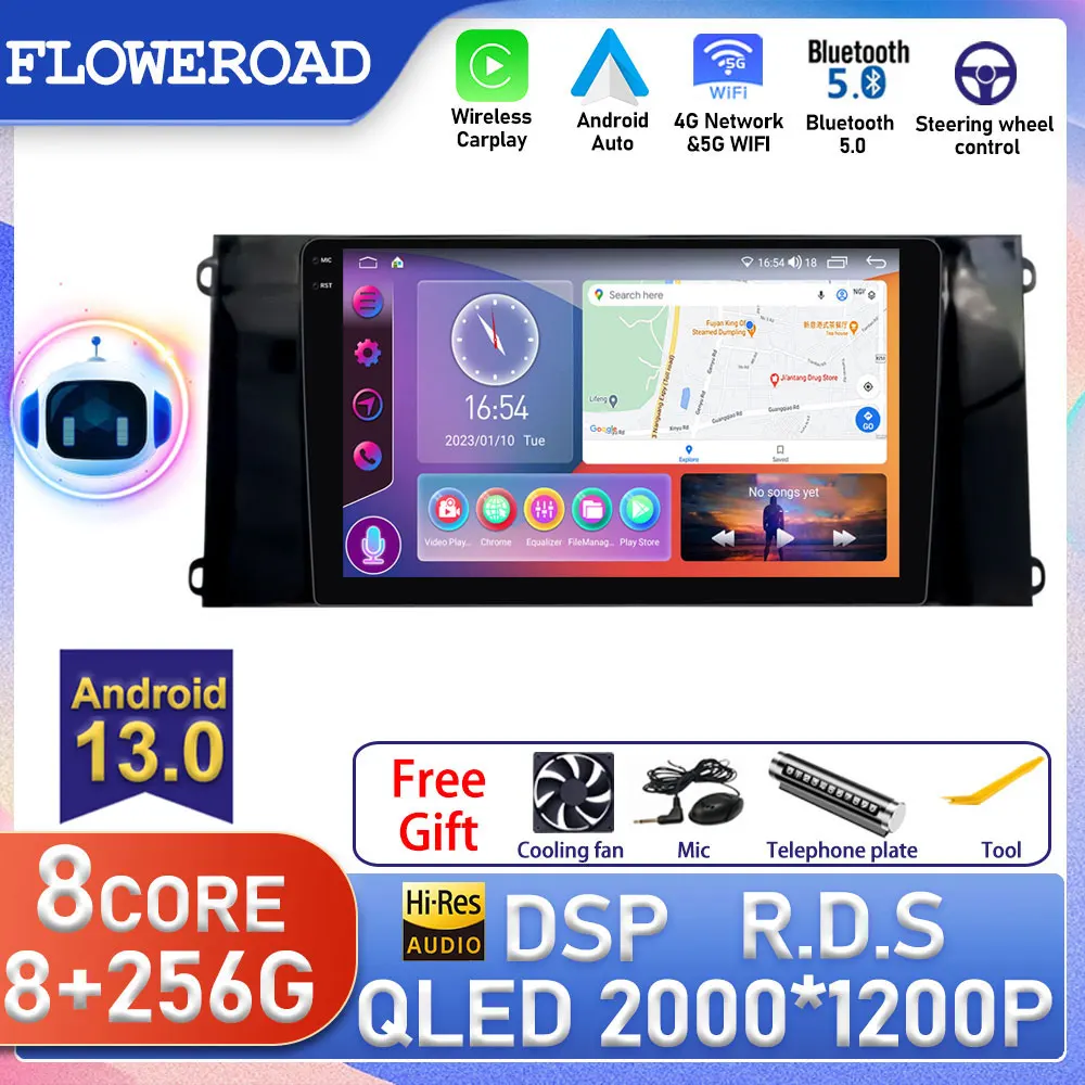 8+256G Android For Ford New Era Transit Pro 2021 Car Radio GPS Navigation Multimedia Video Player QLED Screen 2din Carplay TV