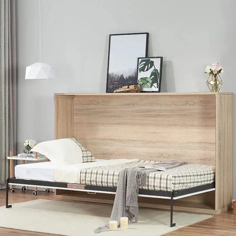 Custom Rollover Invisible Bed Hardware Accessories Wall Hanging Sheet Double Folding Hidden Wall Under Bed Turning Bed Electric