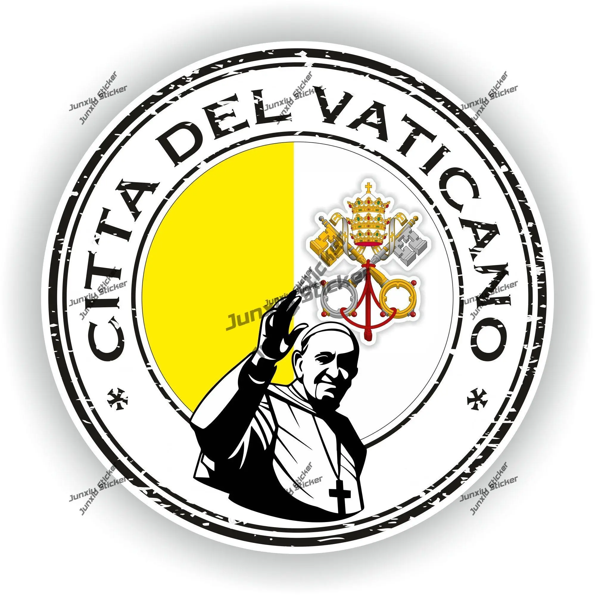 

Vaticano Vatican Trendy Wall UV Resistant Decal Decoration Window Wall Arms Coat Car Cute Trendy Durable Anime Boat Sticker
