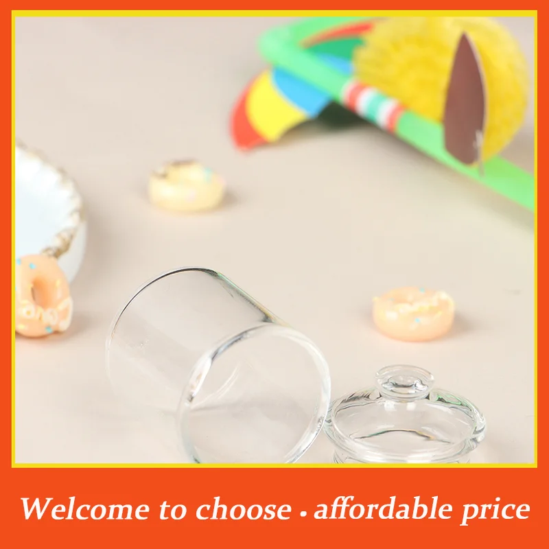 

Новая мини-баночка для конфет из высокопрочного боросиликатного стекла, 4*2.2 см, 1 шт., аксессуар для кукольного домика.