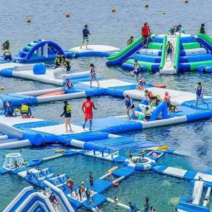 ！@THL Outdoor Commercial Inflatable Water Park Equipment PVC + Pull Tab Material Customized Color Logo Custom Capacity Passenger