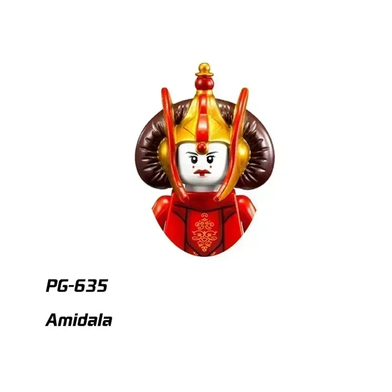 PG635 PG637 PG640 PG801 PG999 Star Wars Amidala Electroplate Toy Bricks Assembling Doll Building Blocks Boy Birthday Present