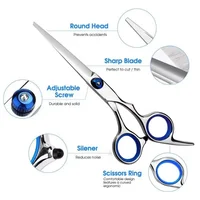 Hairdressing Scissors Stainless Steel Professional Hairdressing Scissors Cutting Thinning Scissors Barber Shear Home Salon 4