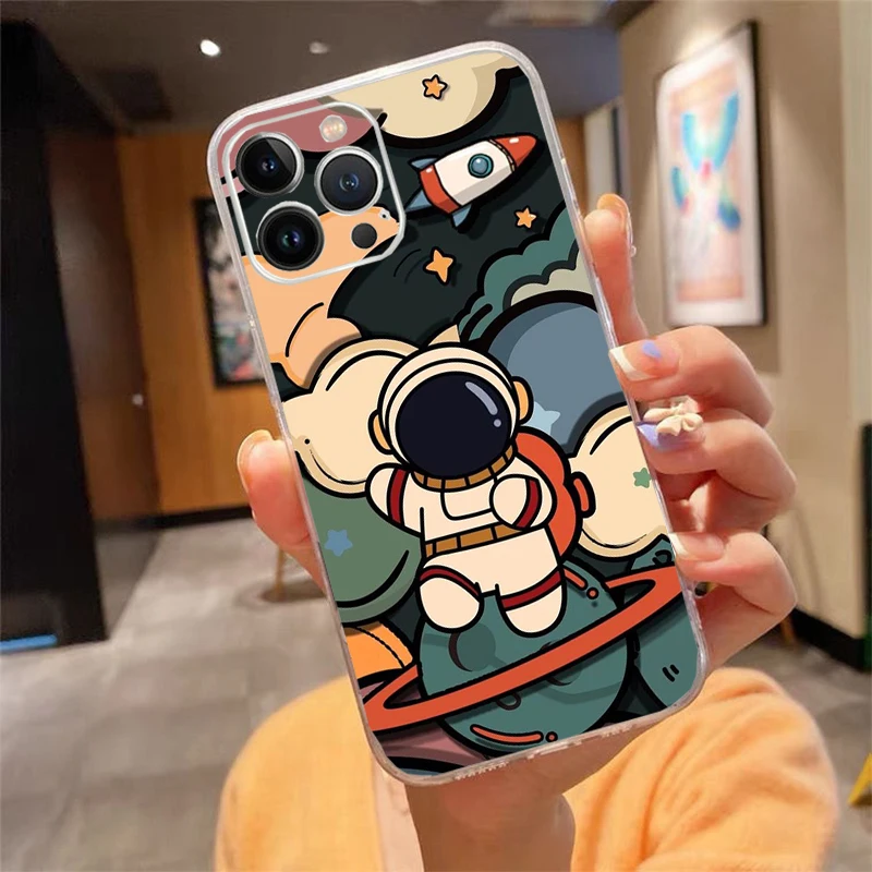 

Phone Case For iphone 17ProMax Air 16 15 14 13 Pro Max 15 16 Pro 15Plus Cute Astronaut