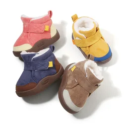 Stivali da bambino per bambini inverno caldo peluche stivali da neve per bambini ragazzi ragazze suola morbida scarpe in cotone antiscivolo Sneakers da esterno scarpe per bambini