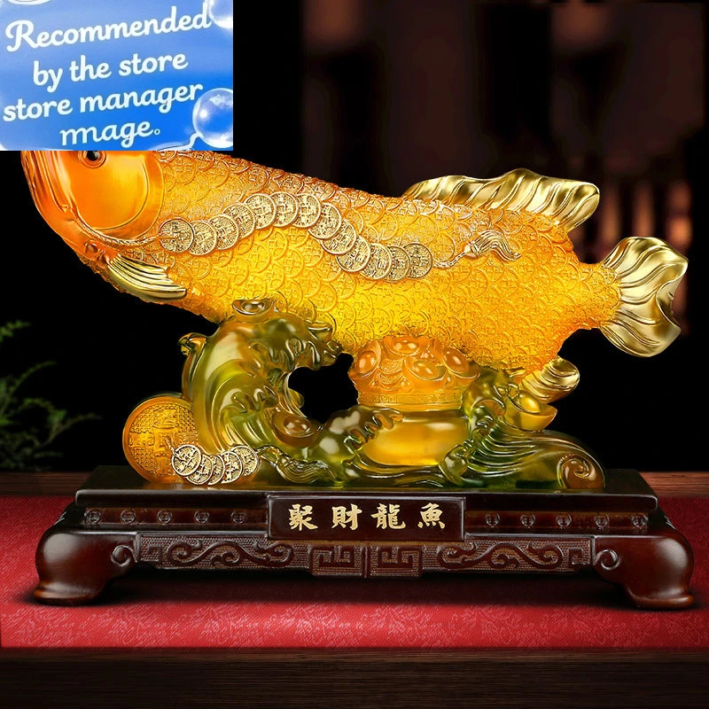 

Фортуна Золотая рыба Смола Фортуна Офис Компания Открытие магазина Подарок Домашний интерьер Украшение гостиной