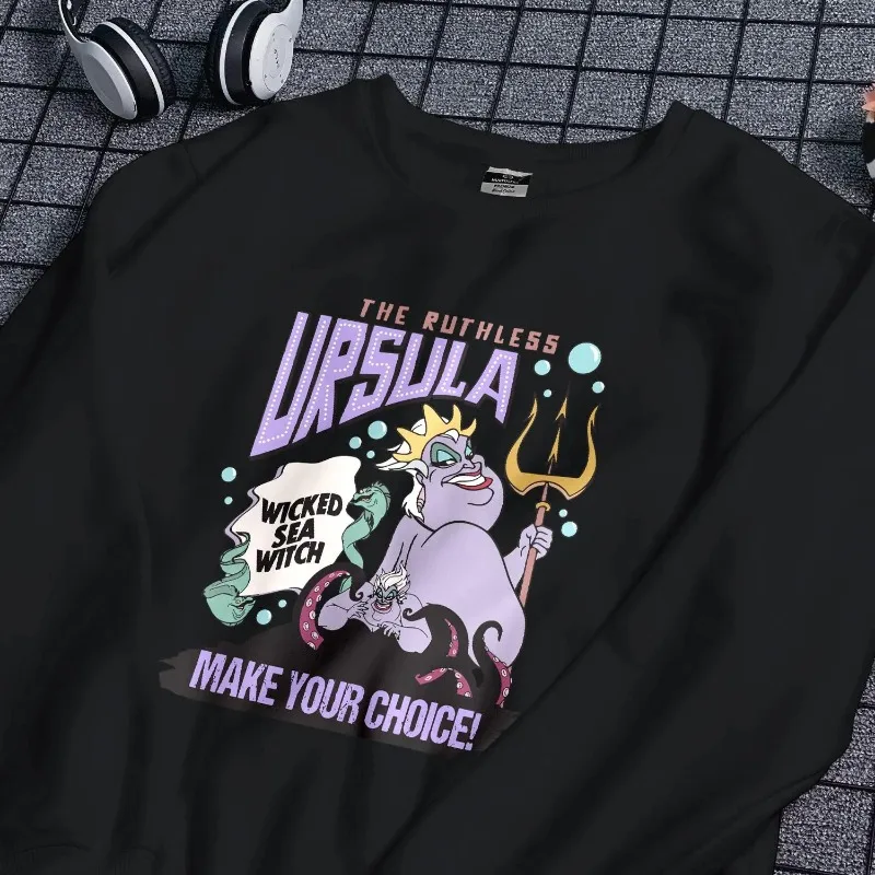 Sudadera con capucha de Disney Ursula, sudaderas con capucha de bruja malvada para hombres y mujeres, ropa de calle de moda informal Popular de otoño e invierno