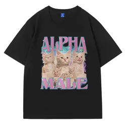 Alpha Male T-Shirt Guy Best Friend Gift Tshirts Summer Fashion Funny Meme Graphic T Shirt Short Sleeve Oversized Unisex Tshirts