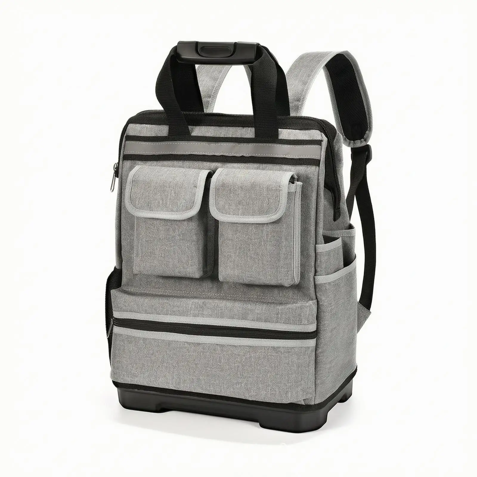 Tool Backpack Heavy-Duty Tool Bag Backpack Multi-Pocket Durable for Electricians, Job Sites, Workshops