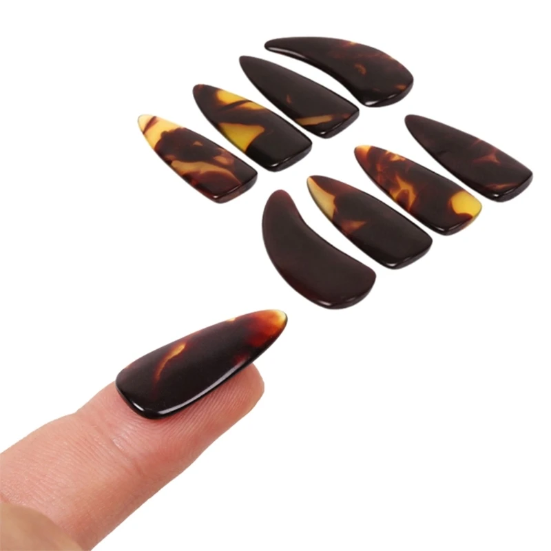 8pcs Guzheng Finger Picks Guzheng Nail Covers Practical Musical Instrument Picks String Instrument Accessories