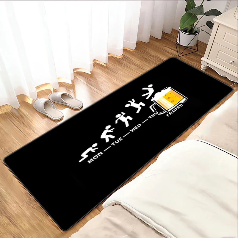 

Friday Beer House Entrance Mat Room Mats Washable Non-slip Kitchen Rug Balcony Carpet Foot Rugs Bath Bathroom Door Hallway Floor