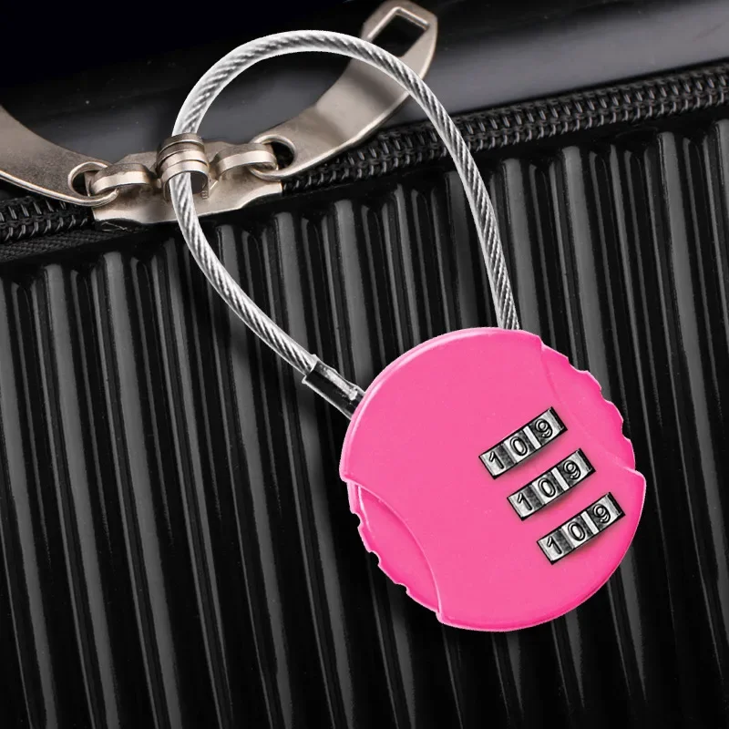 Wire Rope Digit Padlock Travel Smart Combination Lock Tower Password Resettable Code Security Lock  for Suitcase Luggage Bags