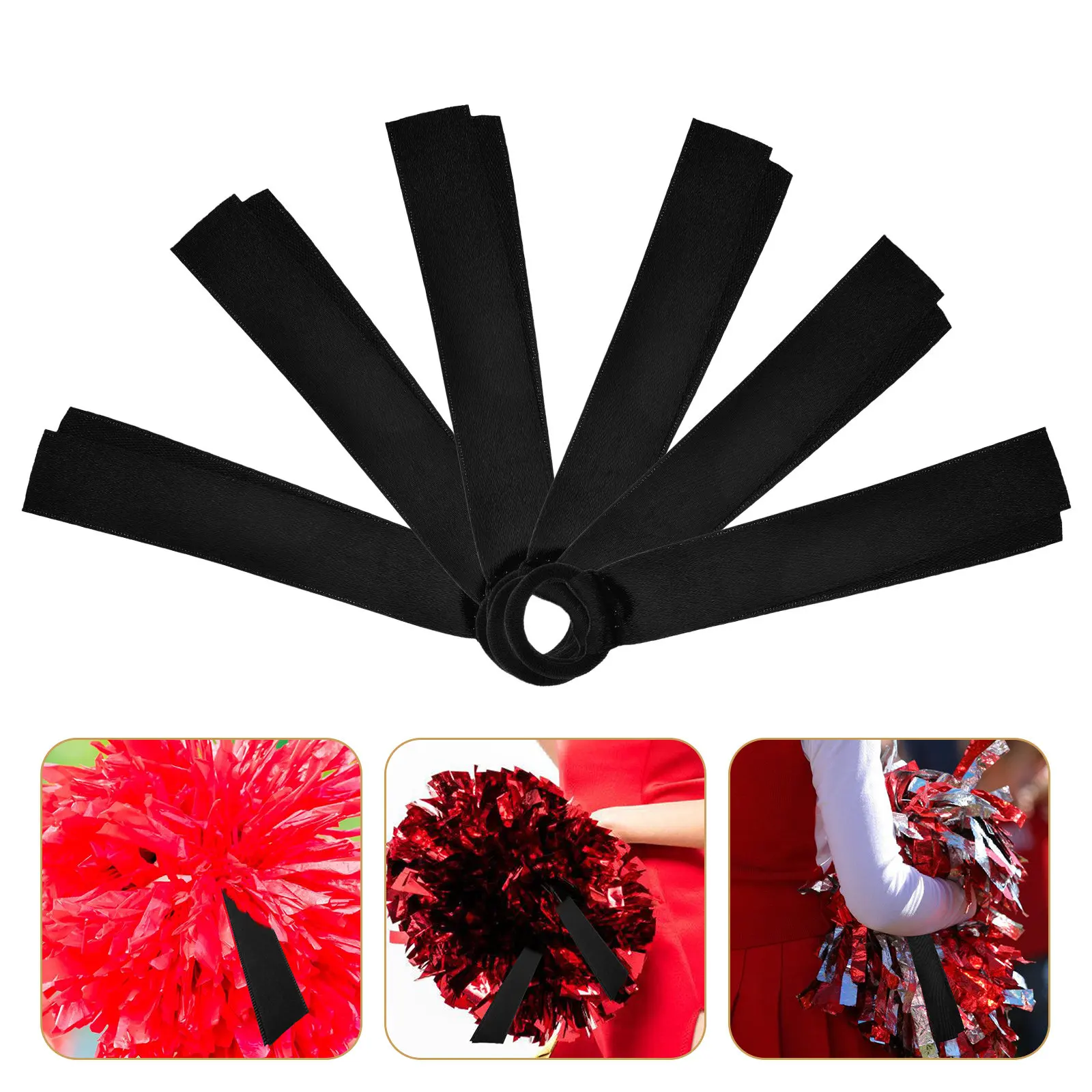 

48Pcs Cheer Pom Poms Labels High Visibility Clear Text Soft Polyester Cheerleader Name Tags Cheerleading Pom Poms Name Tags