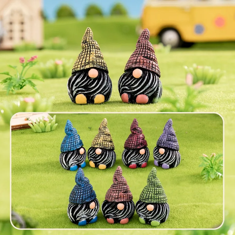 Мини-сад, скульптура гнома, садовый дом, украшение в виде гнома, гоблин, Рождество, карлик, старик, изделия из смолы, аксессуары для украшения дома