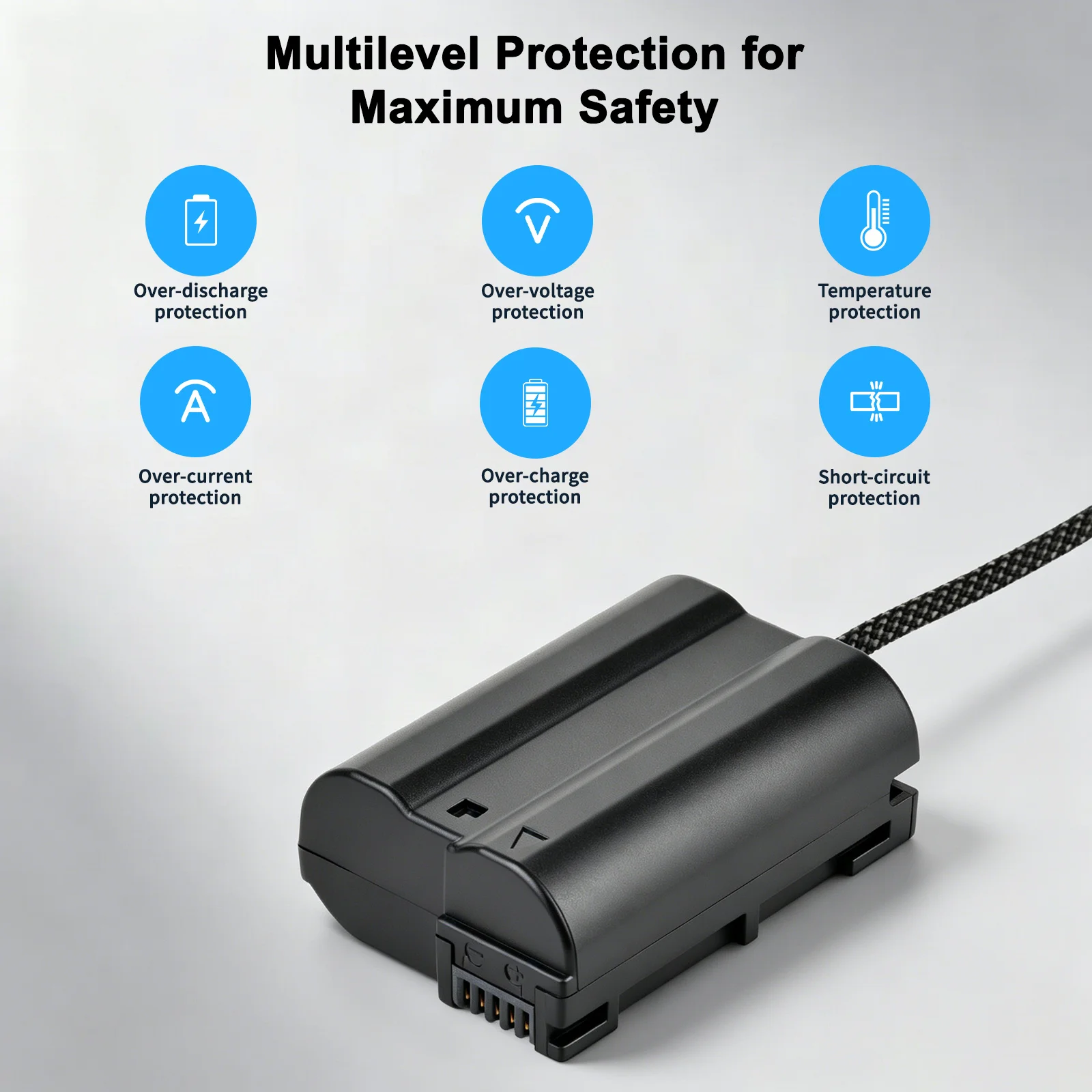 JINVAL EN-EL15 Dummy Battery PD 20W EL15 Power Adapter DC Coupler For Nikon Z5,Z6,Z6