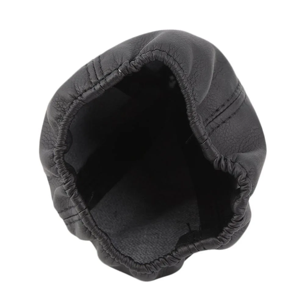 PU Leather Car Gear Shift Stick Gaiter Boot Dust-Proof Cover Universal Gearbox Handle Protection Black Car Gear Shift Cover