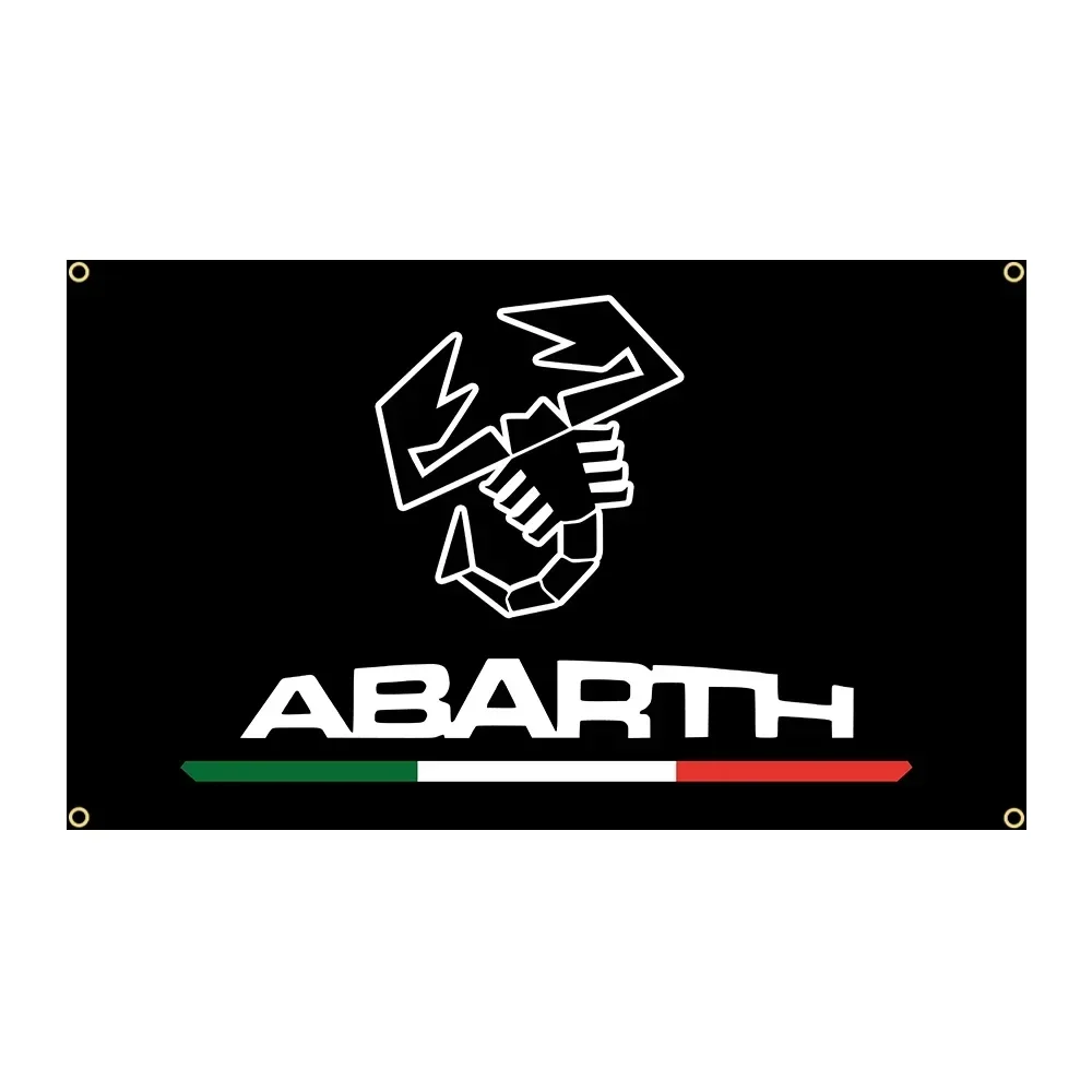 

3x5 футов флаг ABARTHs Скорпион флаг гоночный Спорт баннеры на машину декорация n3x5 футов баннер флаг украшение Баннер