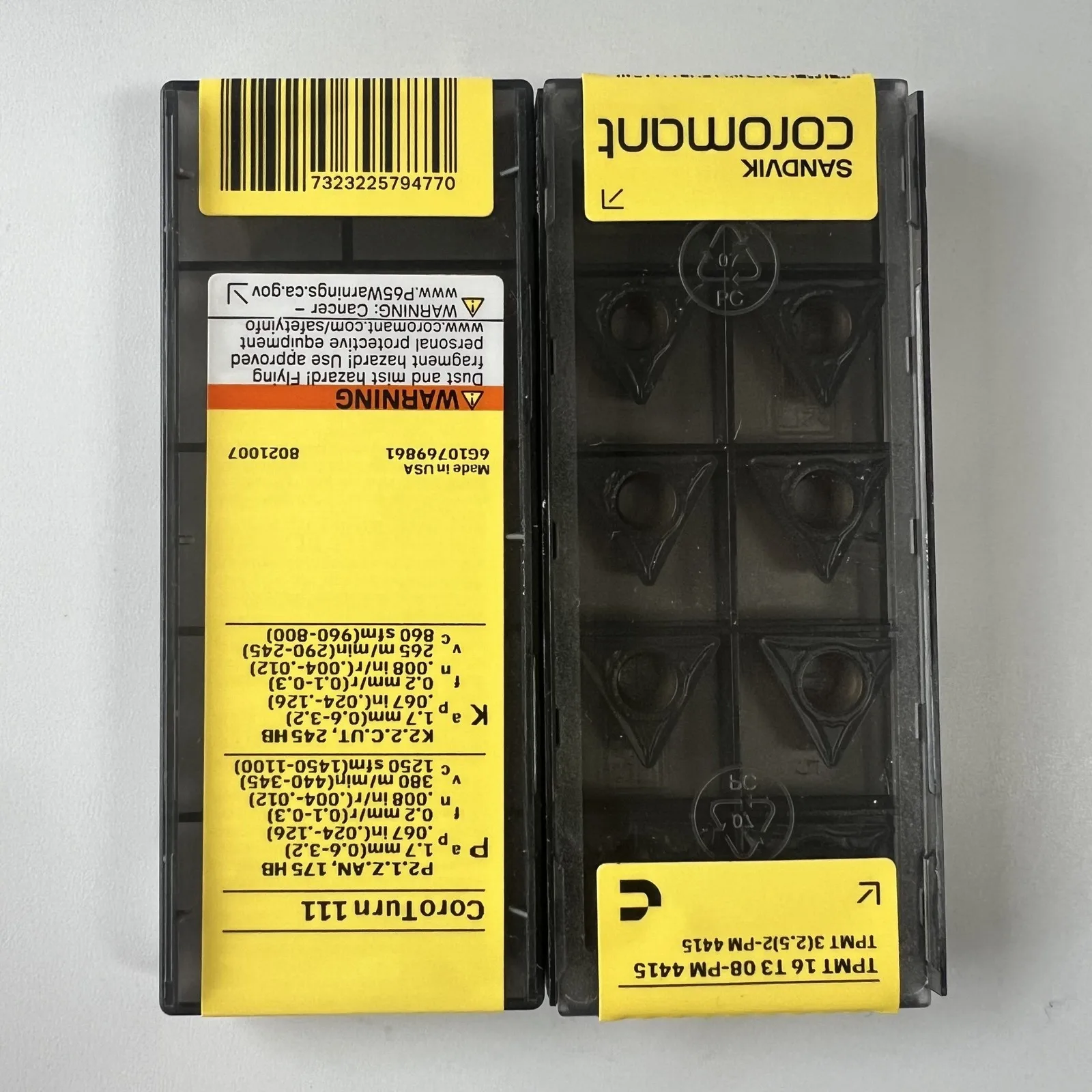 

SANDVIK / TPMT16T308-PM 4415 / Оригинальные шведские твердосплавные пластины, 10 шт.