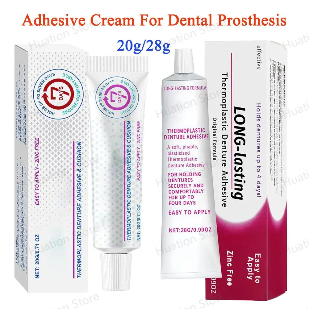 20g/28g Seamless Fit Thermoplastic Denture Adhesive Comfortable Oral Health Care Long Lasting Reusable Denture Care