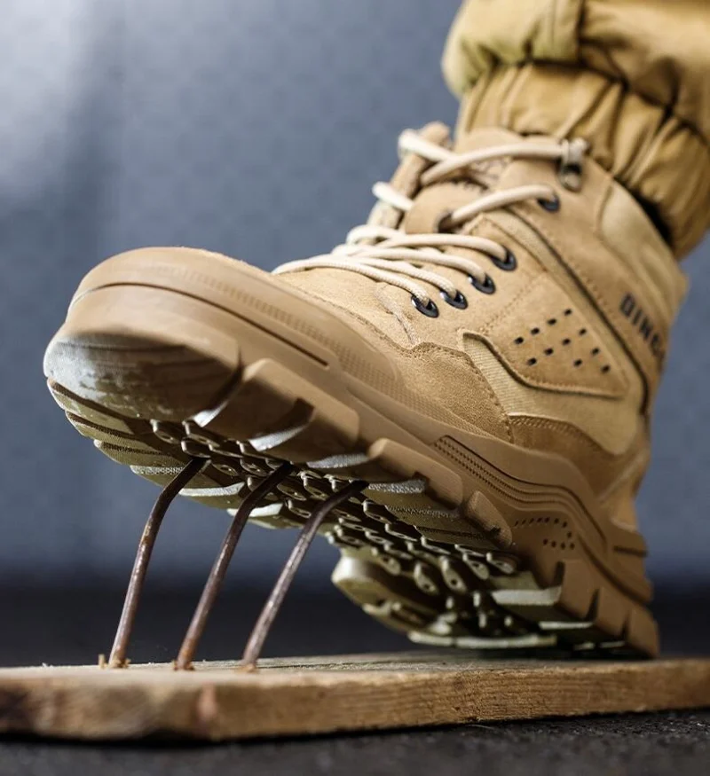 Safety Shoes Men With Steel Toe Cap Anti-smash Men Work Shoes Sneakers Light Puncture-Proof Indestructible Shoes